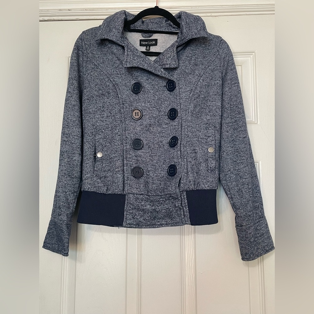 New Look Navy Blue Peacoat with Hood